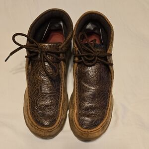 Women's Embossed Leather Chukka Boots